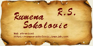 Rumena Sokolović vizit kartica